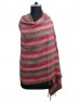 Multi stripes wool blend Stole Broad Stripes Purple